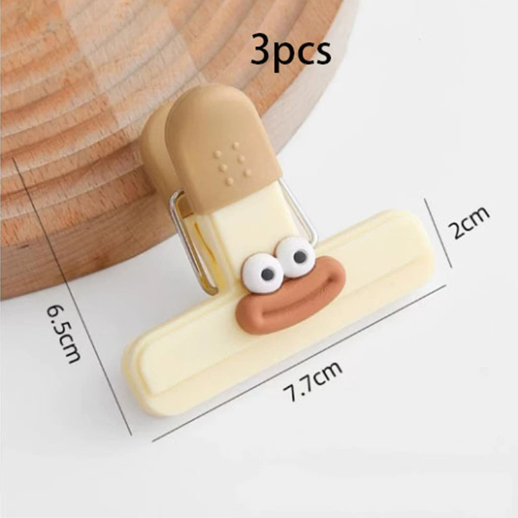 Clips de Fermeture Créatifs pour Sacs Alimentaires – Lot de 3