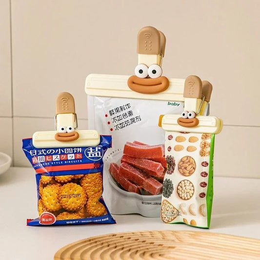 Clips de Fermeture Créatifs pour Sacs Alimentaires – Lot de 3